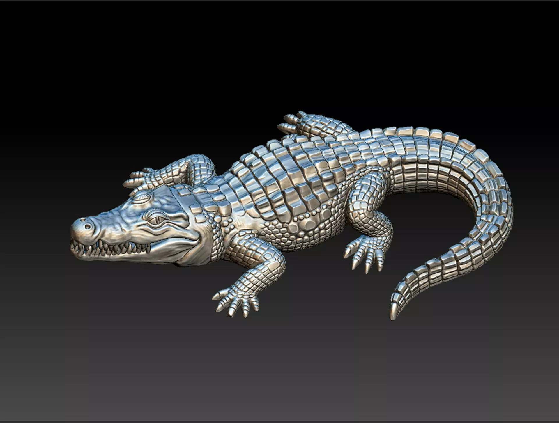 alligator jewelry cad model 3D print model