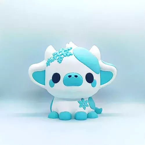 Kawaii Cow - Snow