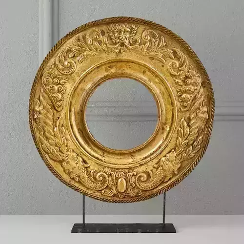 French Brass Repousse Stovepipe Surround