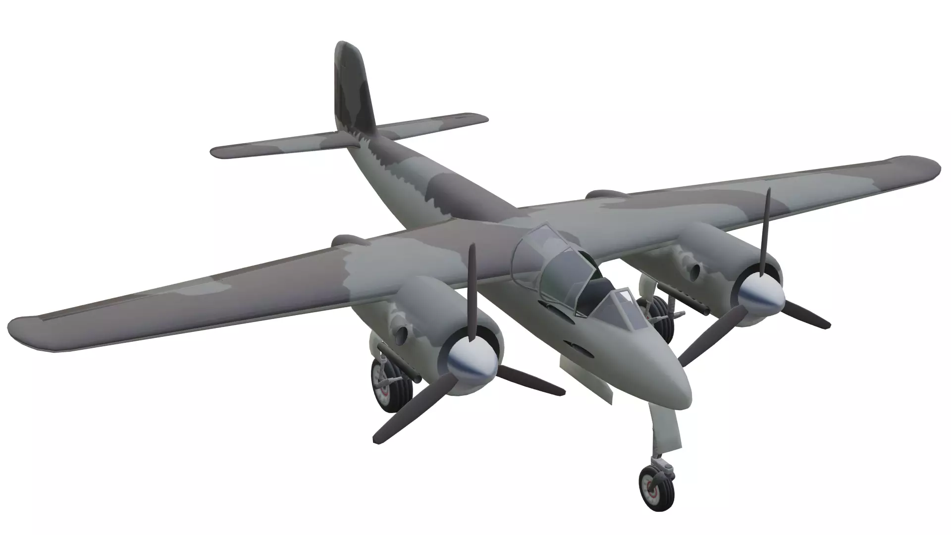 Focke-Wulf Ta 154 Moskito Low-poly 3D model