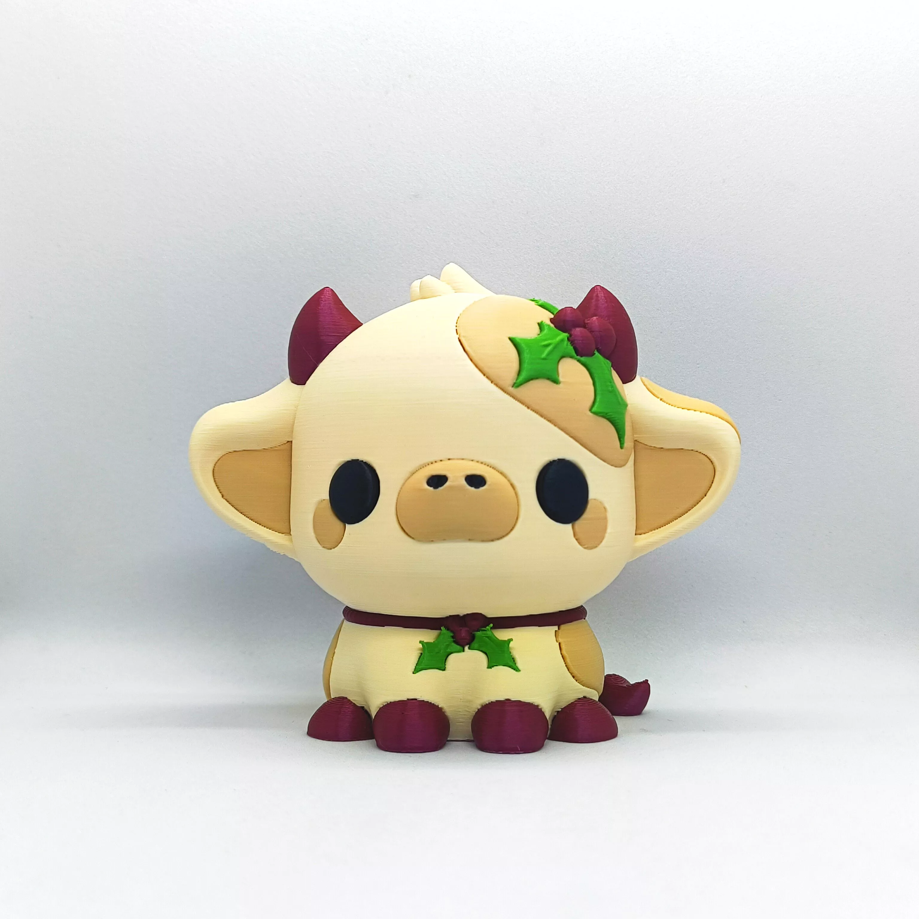Kawaii Cow - Holly Leaf 3D print model