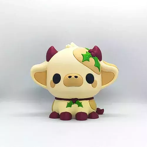 Kawaii Cow - Holly Leaf