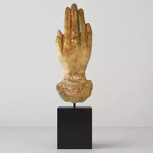 Victorian Brass Hand Paperweight