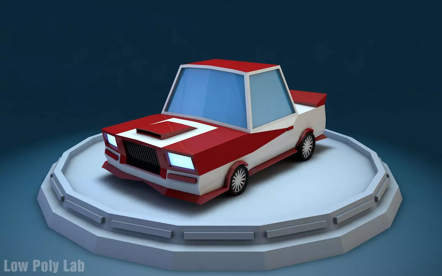 Racing Car Free 3D model Free low-poly 3D model