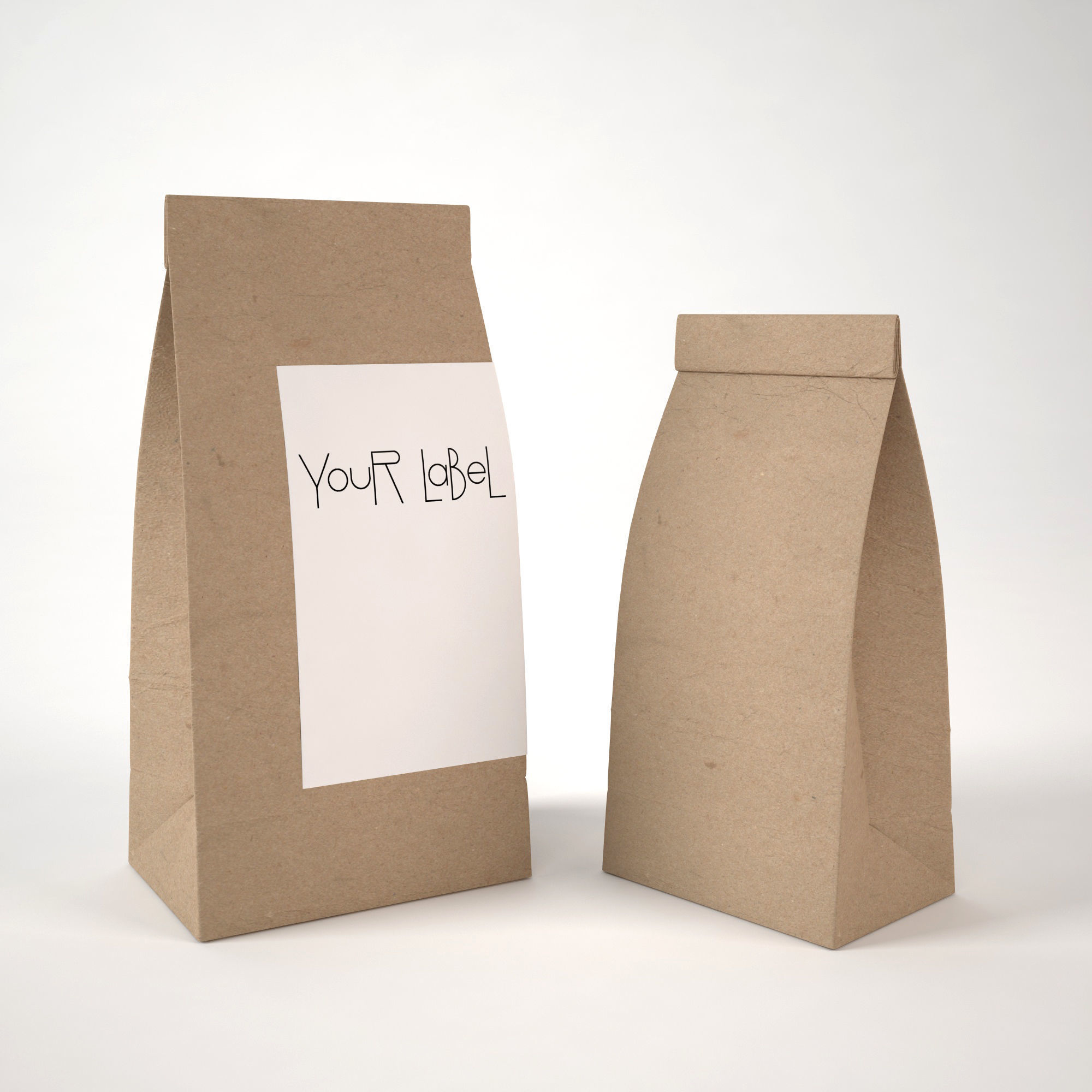 Paper bags 3D model_2