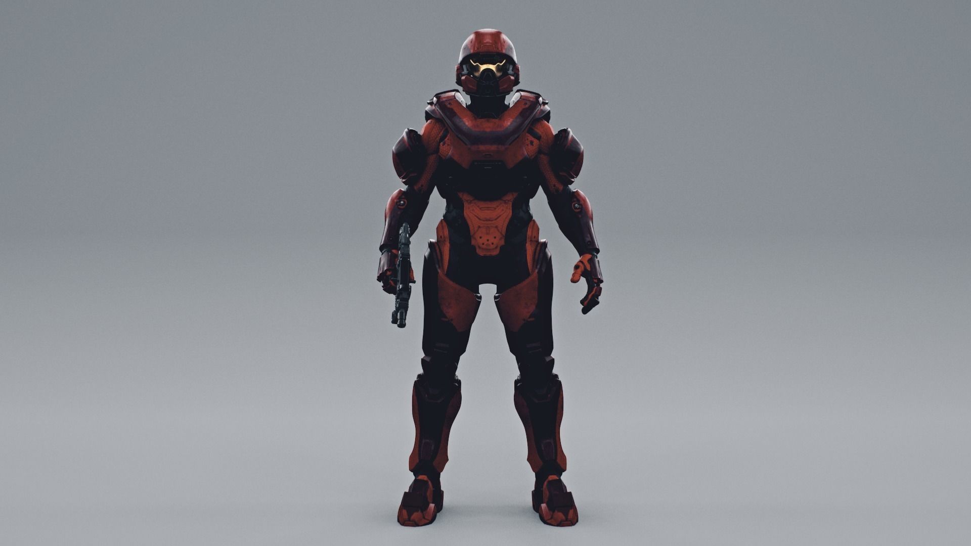 HALO 5 spartan athlon armor 3D model_10