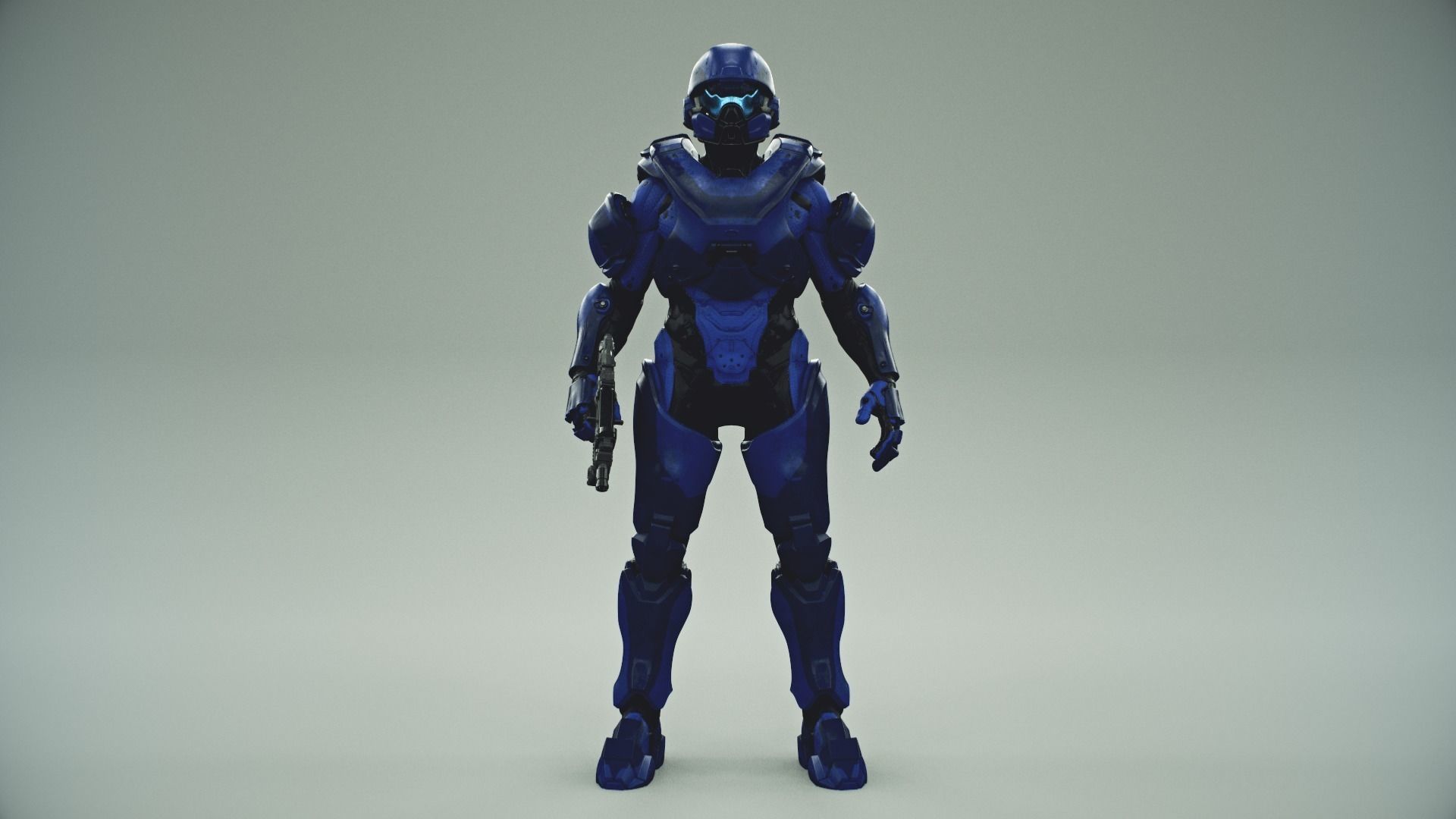 HALO 5 spartan athlon armor 3D model_4