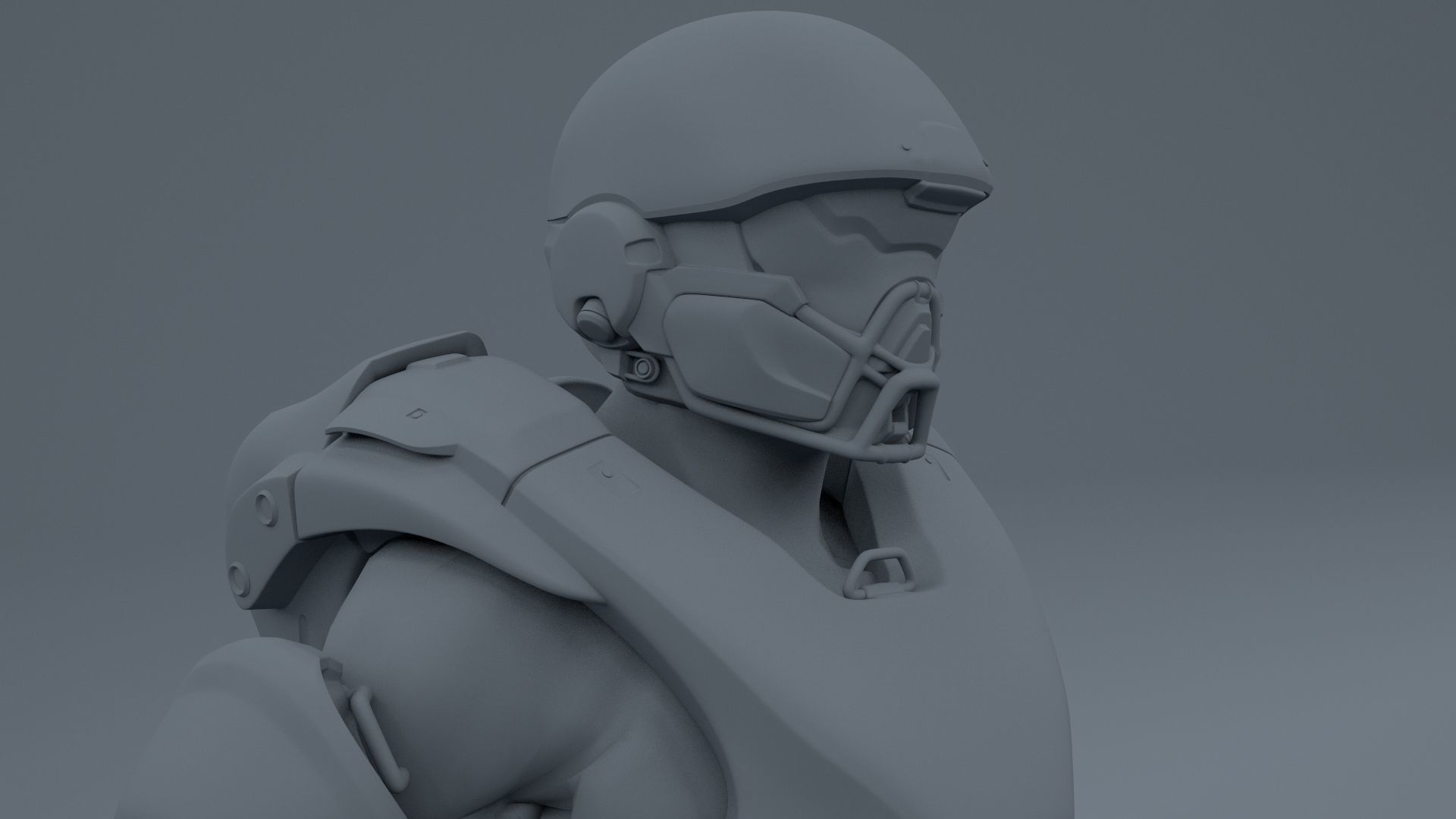 HALO 5 spartan athlon armor 3D model_17