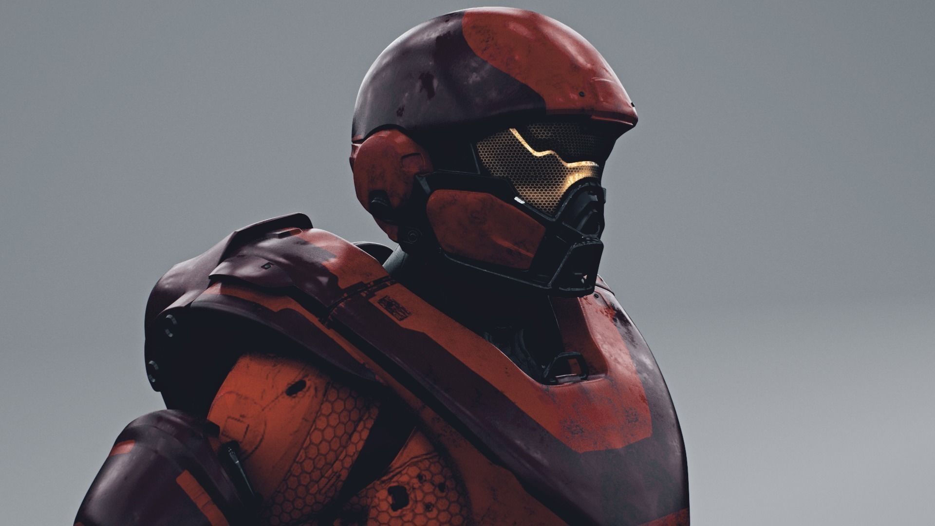 HALO 5 spartan athlon armor 3D model_8
