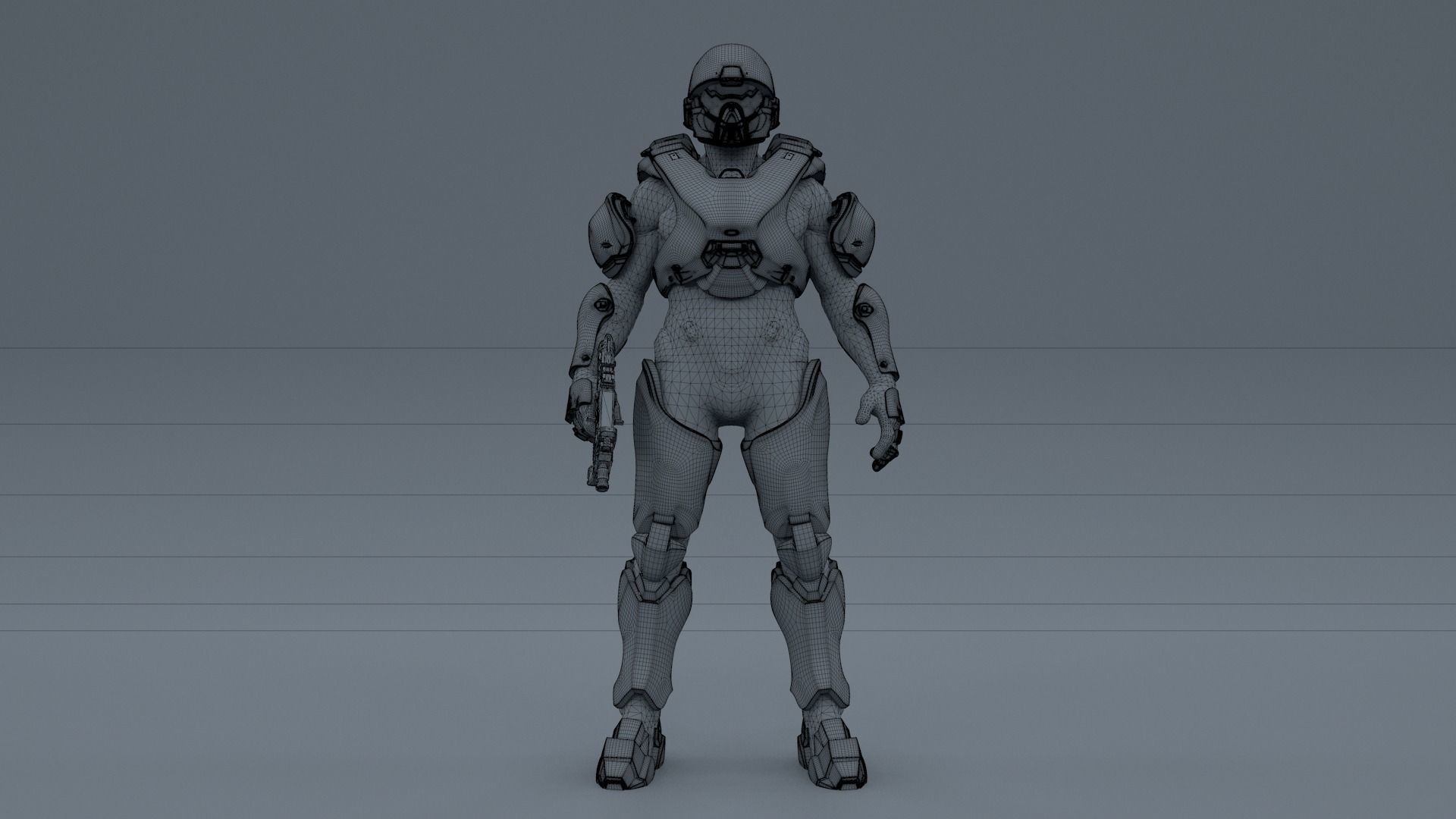HALO 5 spartan athlon armor 3D model_22