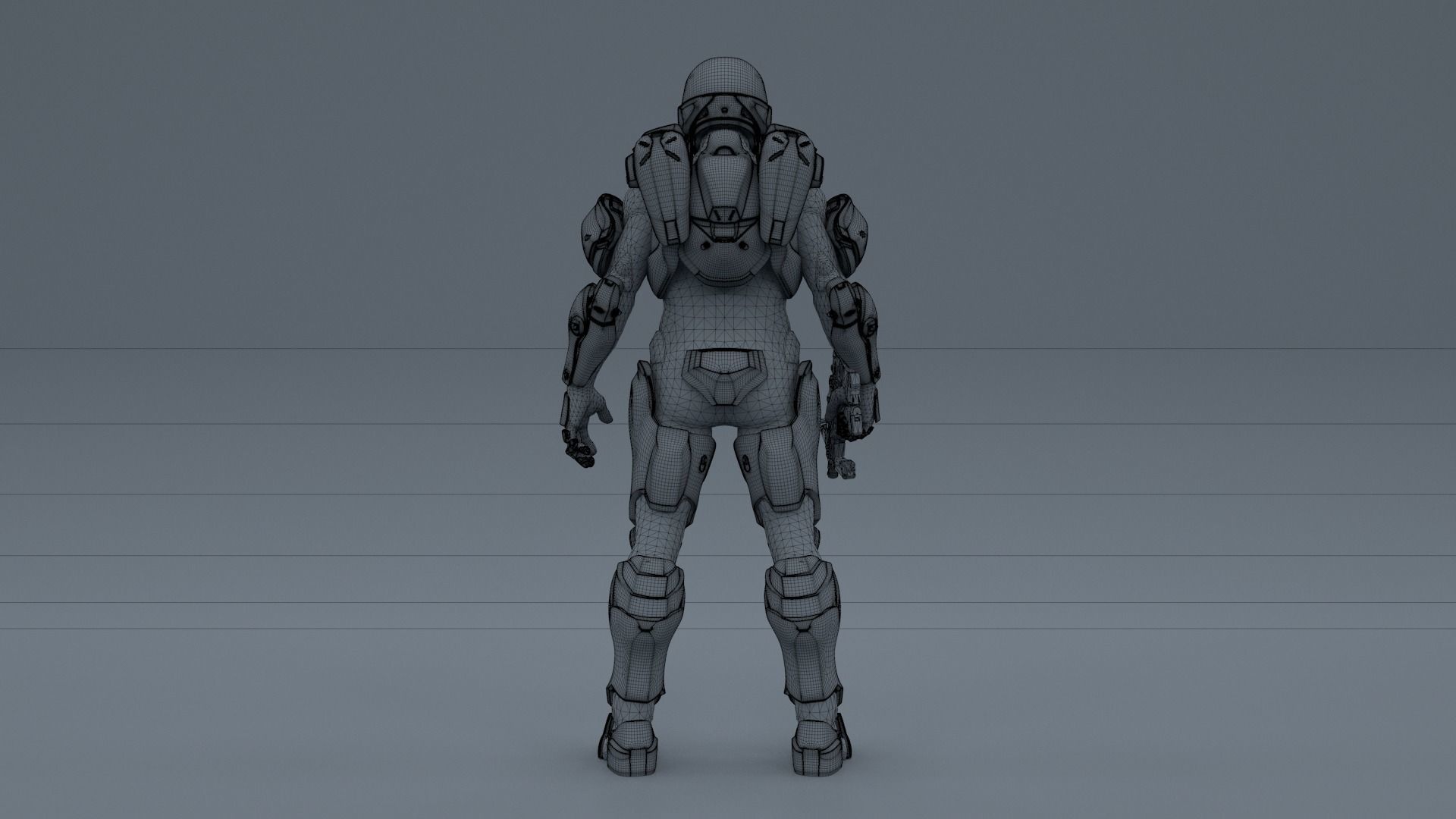 HALO 5 spartan athlon armor 3D model_24