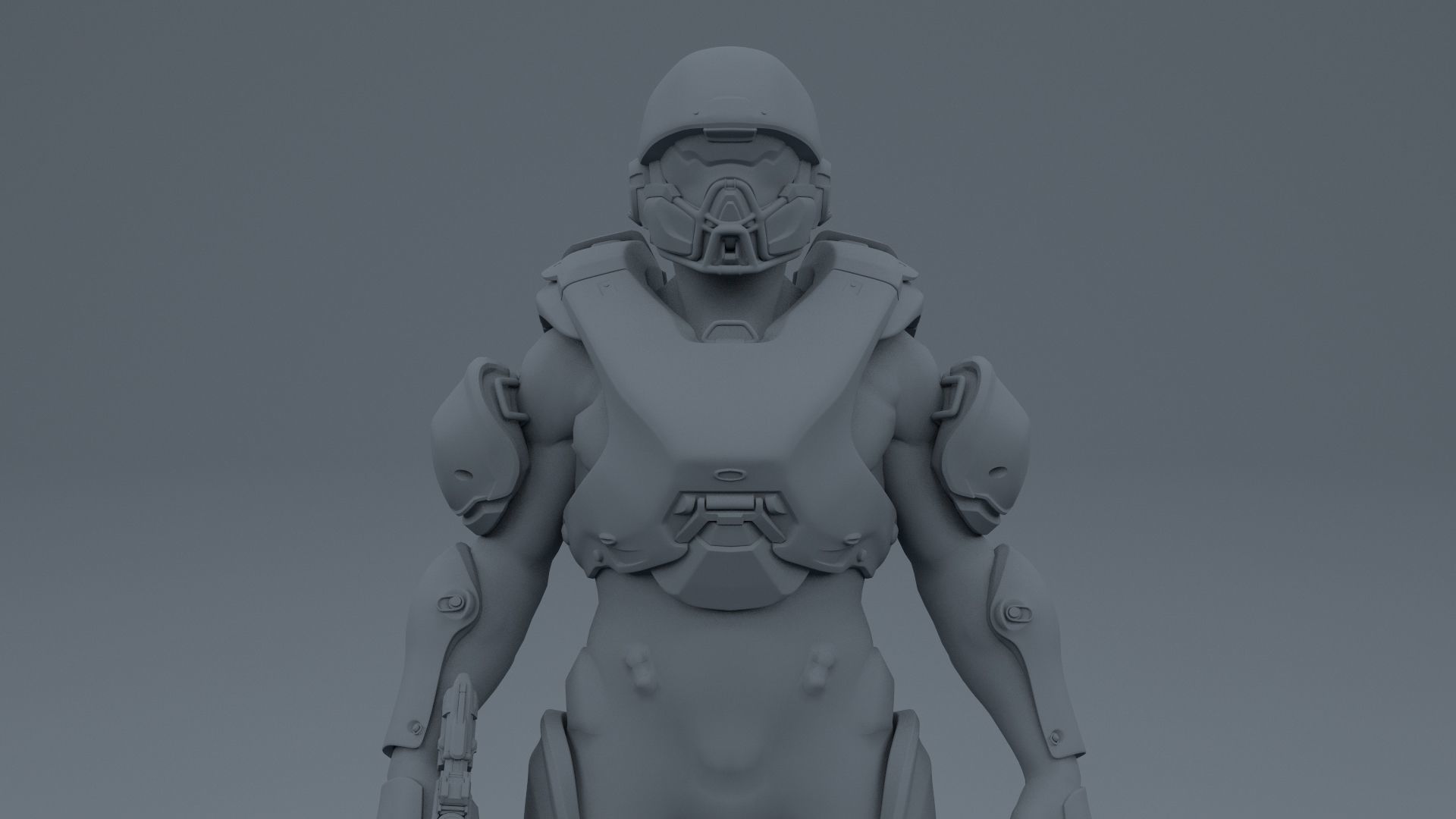 HALO 5 spartan athlon armor 3D model_13