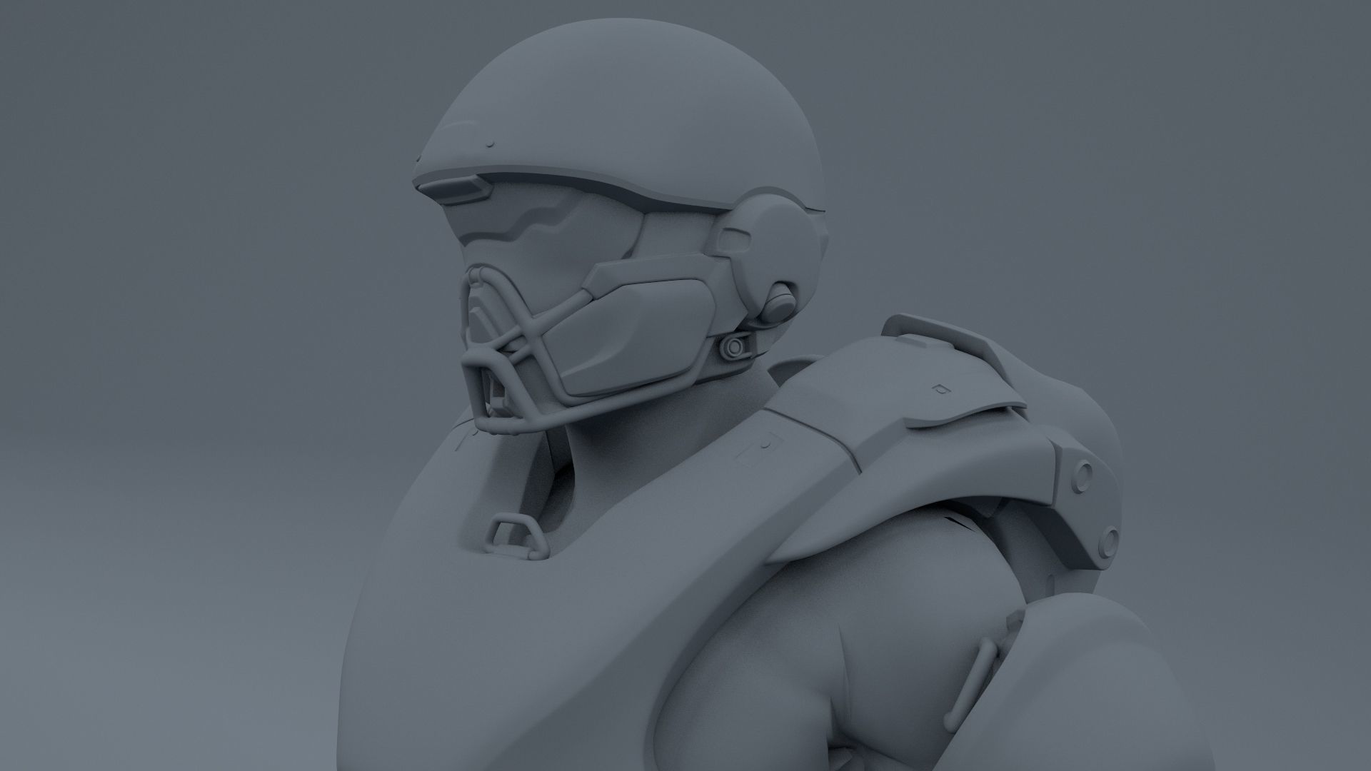 HALO 5 spartan athlon armor 3D model_15