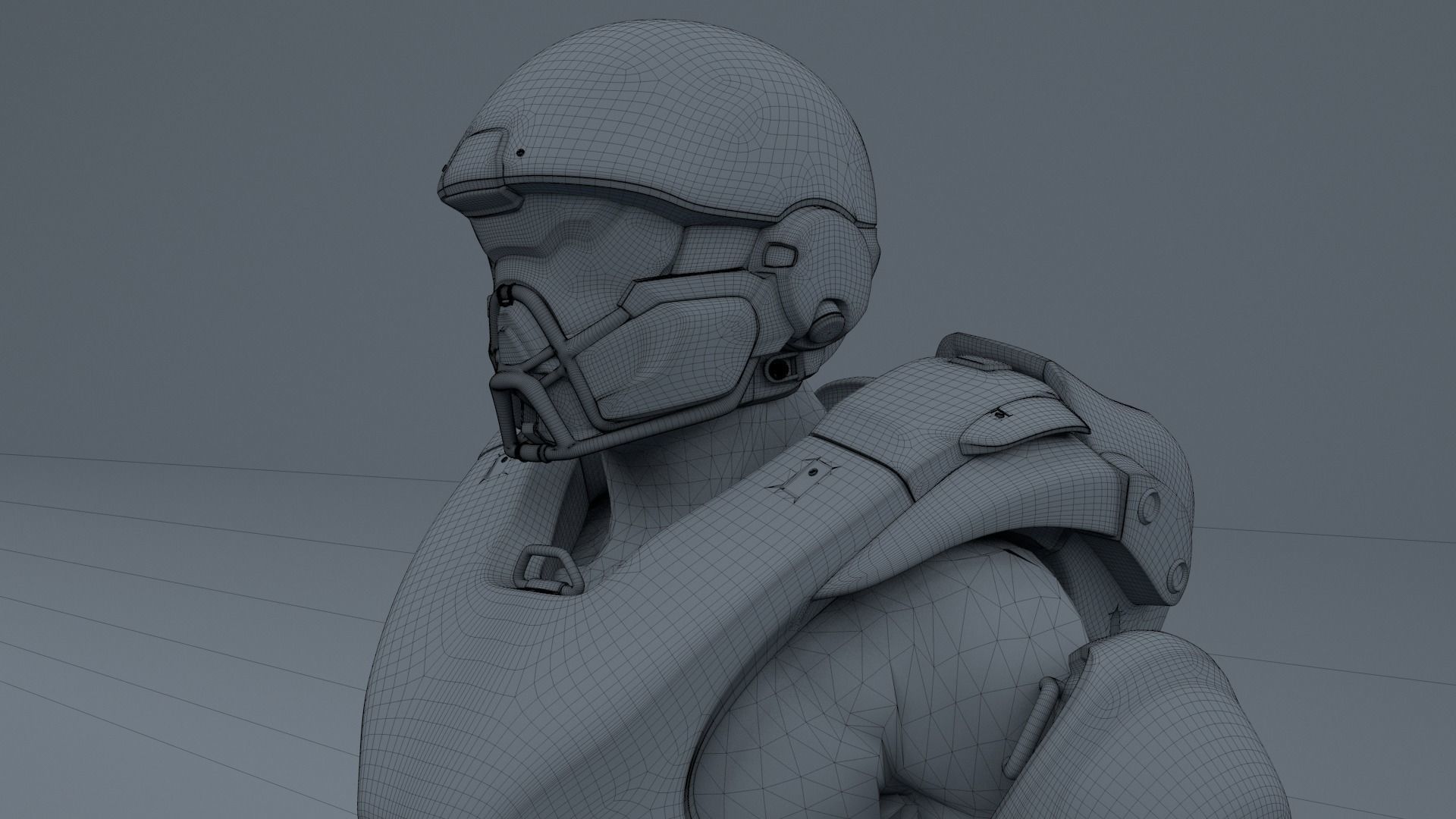HALO 5 spartan athlon armor 3D model_16