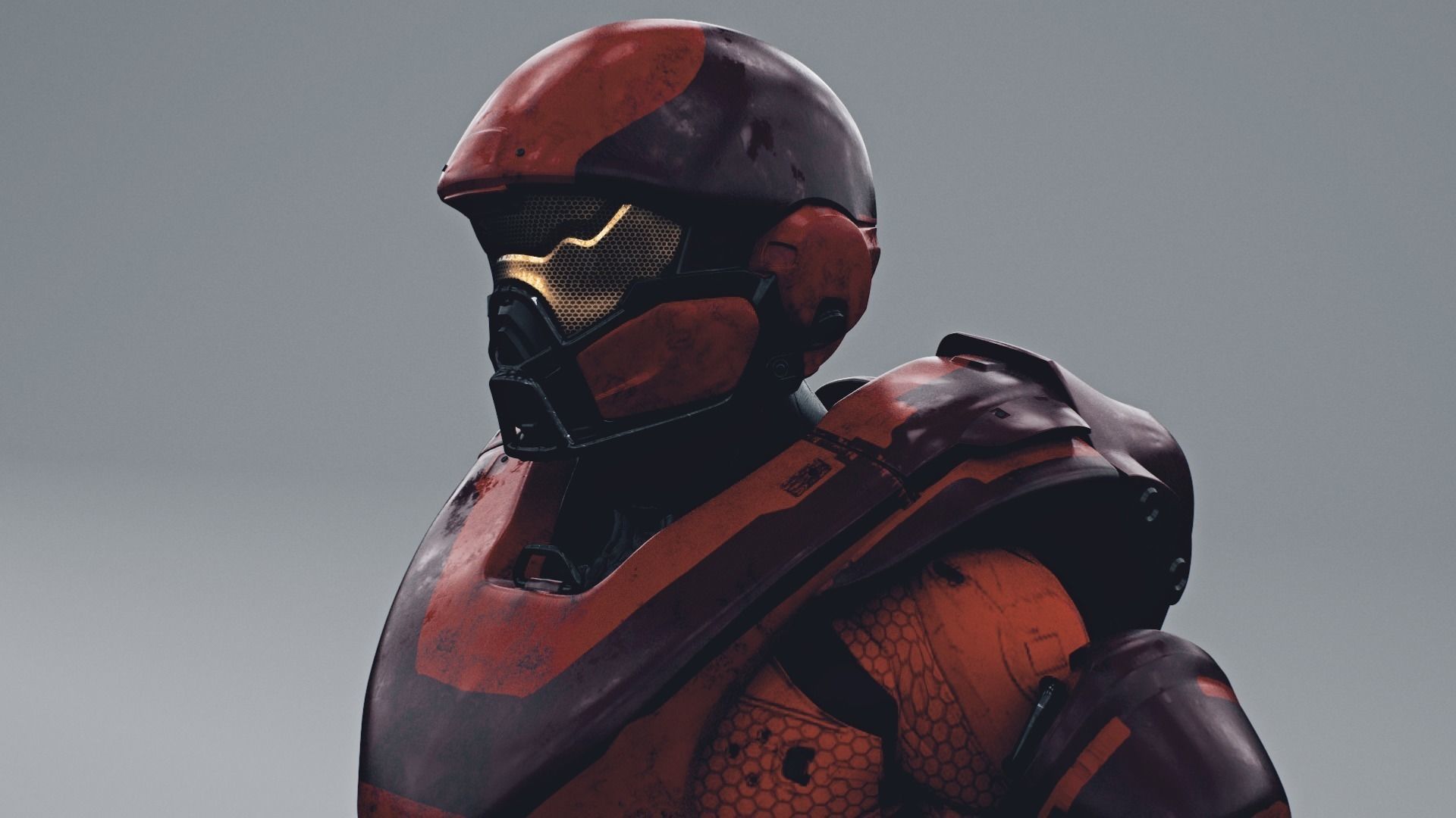 HALO 5 spartan athlon armor 3D model_7