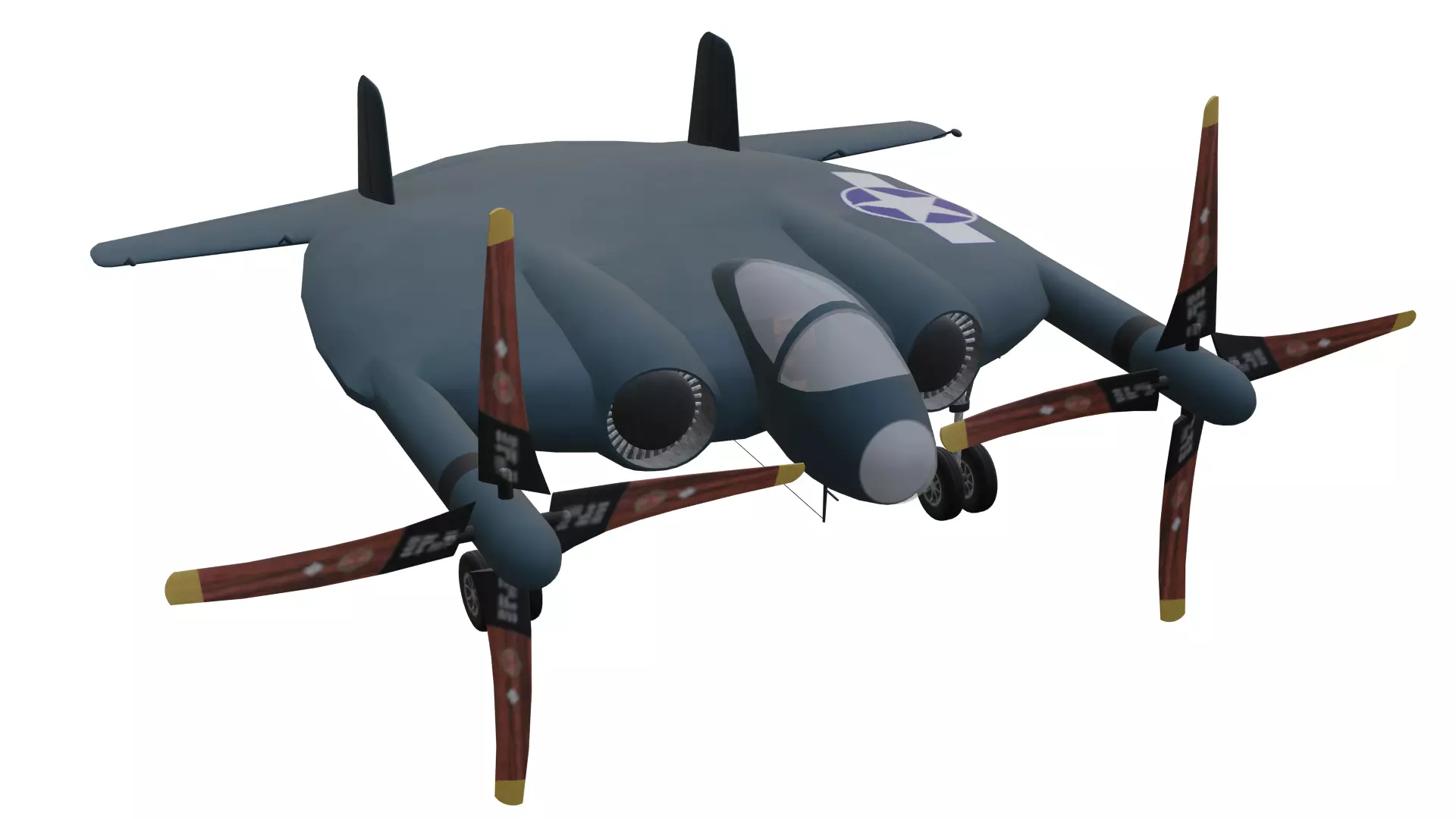 Vought XF5U Low-poly 3D model