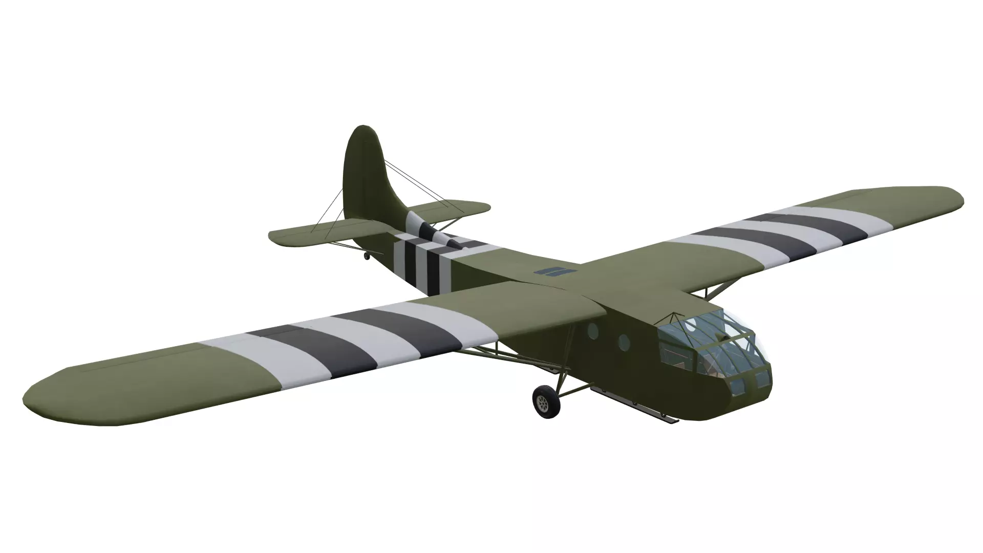 Waco CG-4 Low-poly 3D model