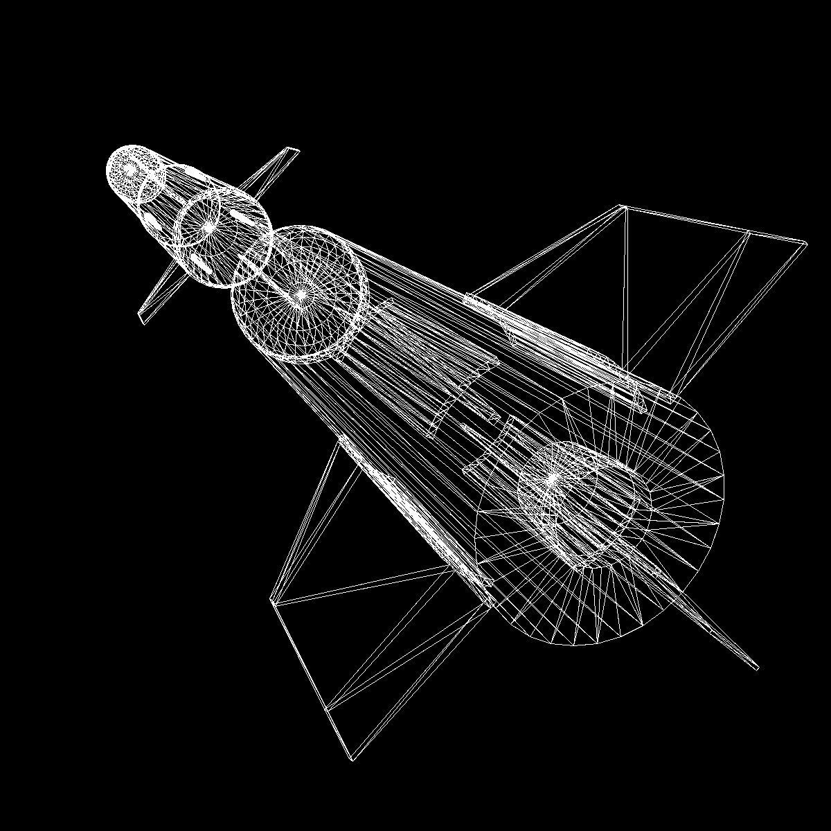 RUR-5 ARSOC Missile Low-poly 3D model_18