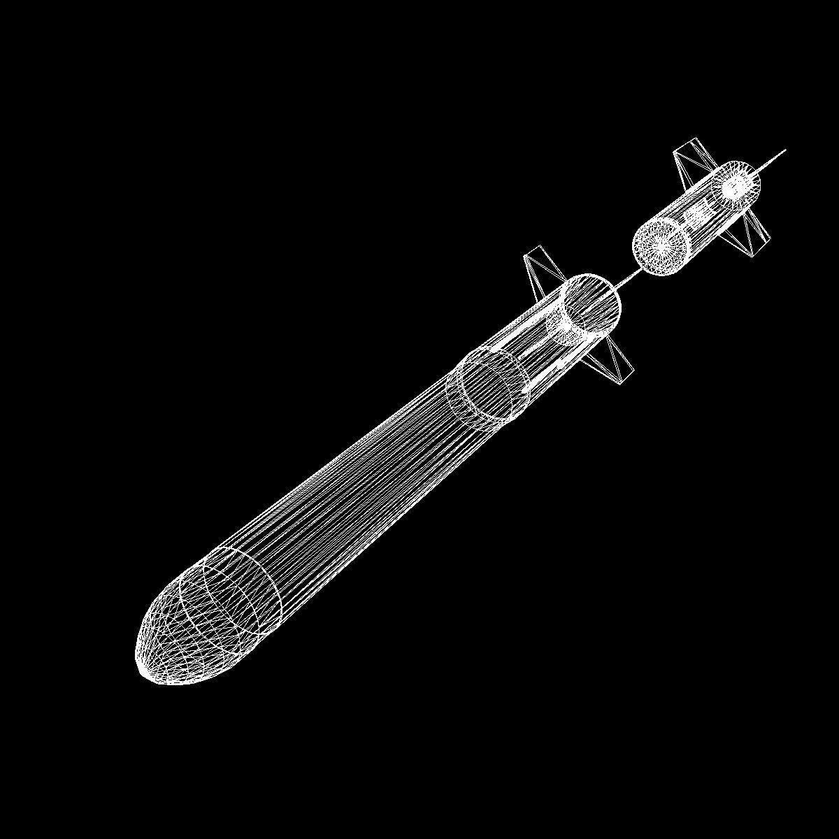 RUR-5 ARSOC Missile Low-poly 3D model_15