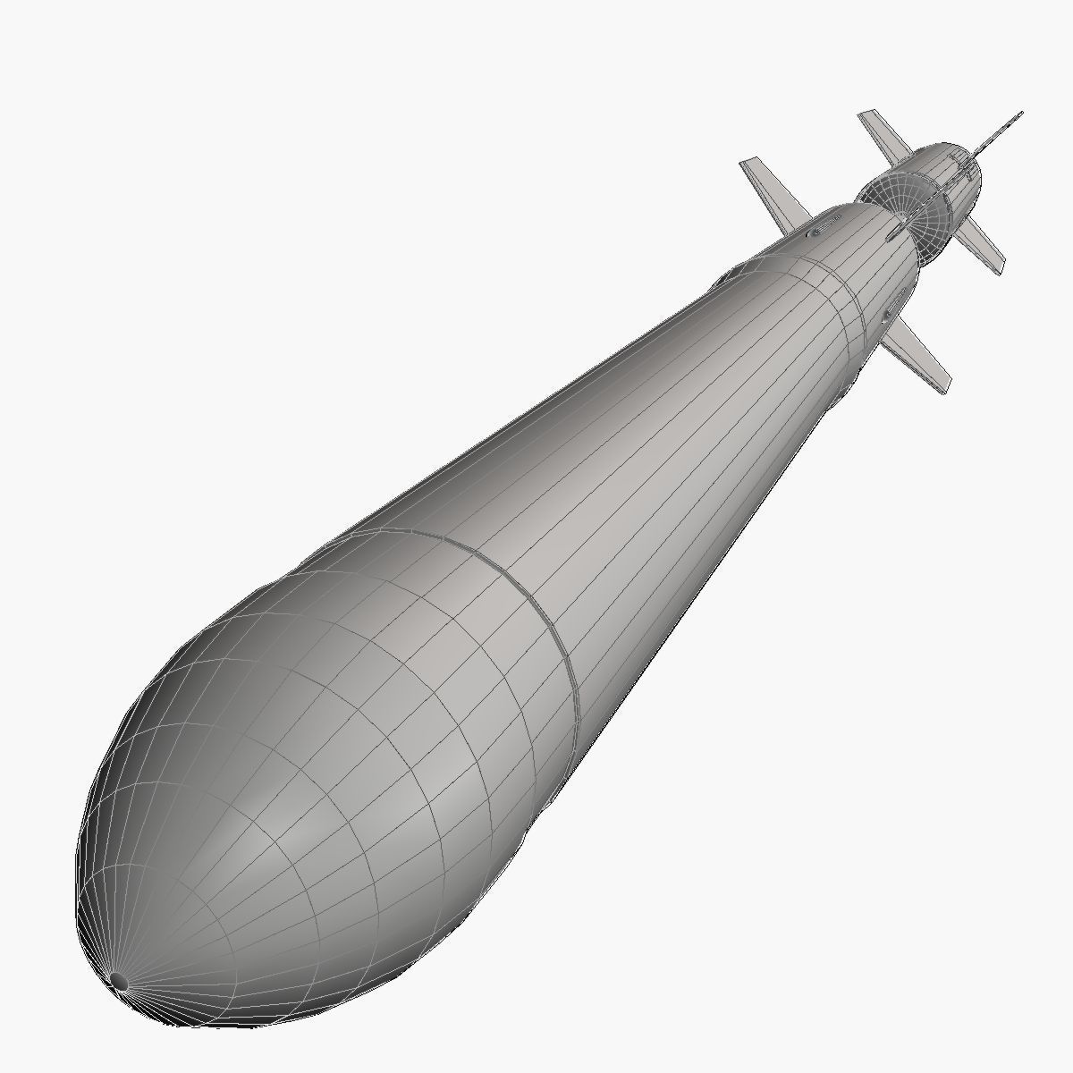 RUR-5 ARSOC Missile Low-poly 3D model_11