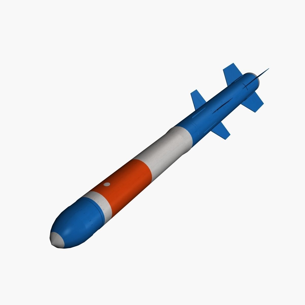RUR-5 ARSOC Missile Low-poly 3D model_4
