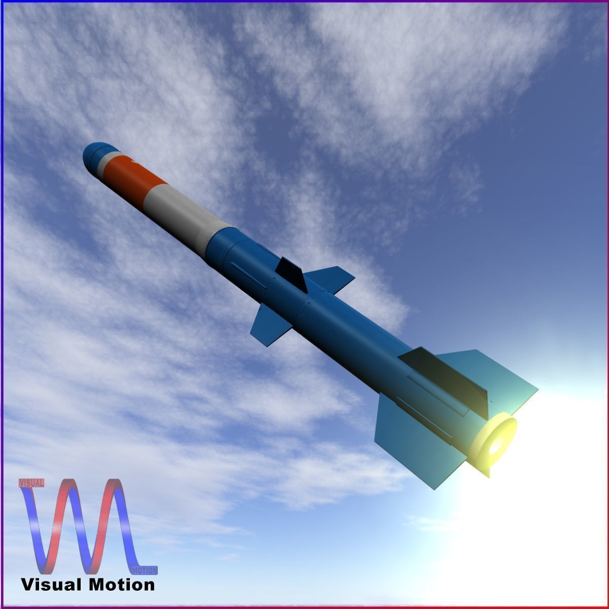 RUR-5 ARSOC Missile Low-poly 3D model_1