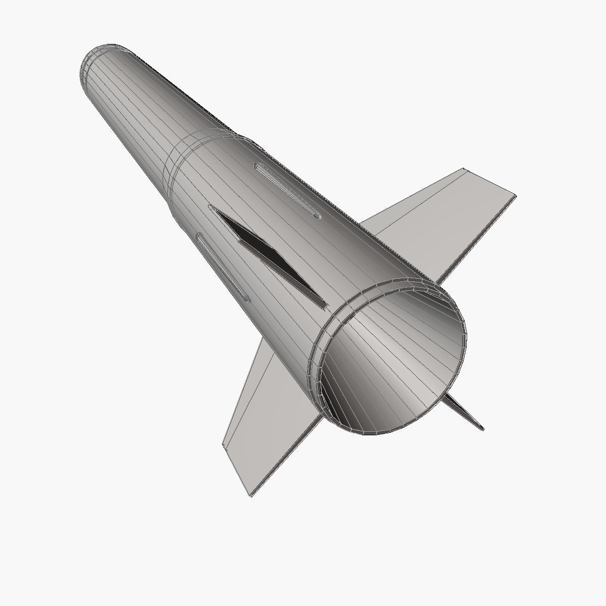 RUR-5 ARSOC Missile Low-poly 3D model_12