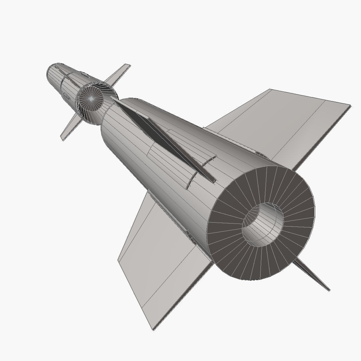 RUR-5 ARSOC Missile Low-poly 3D model_13