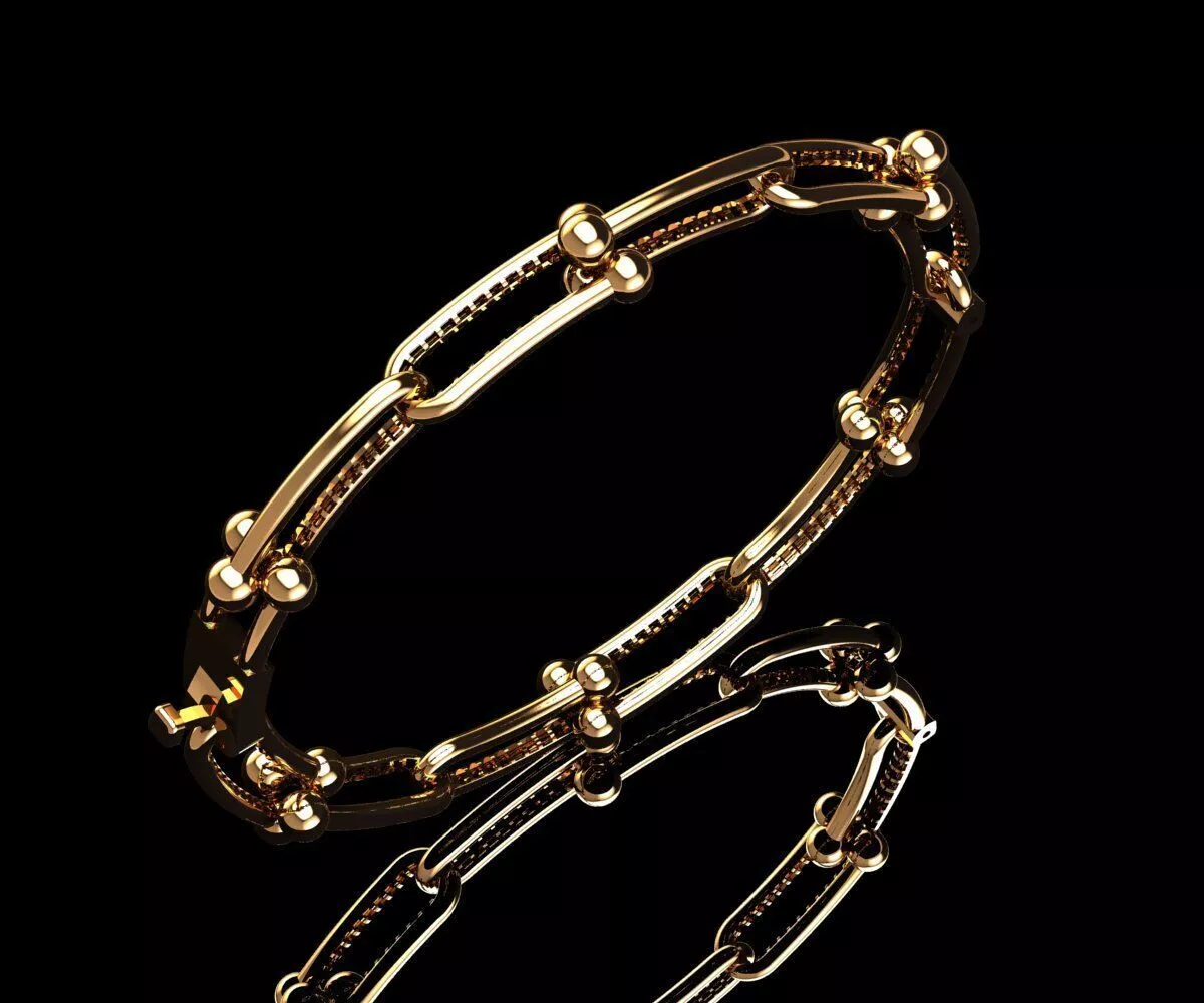 1001 Tiffany Hardwear Chain Cuff 16gm 3D print model