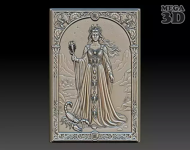 Scorpion Zodiac Bas Relief 260503