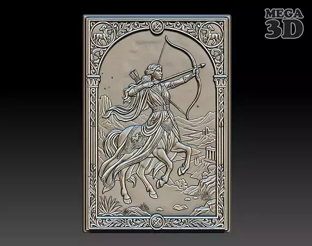Sagittarius Zodiac Bas Relief 260503