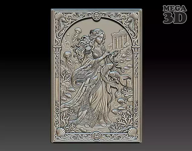 Pices Zodiac Bas Relief 260503