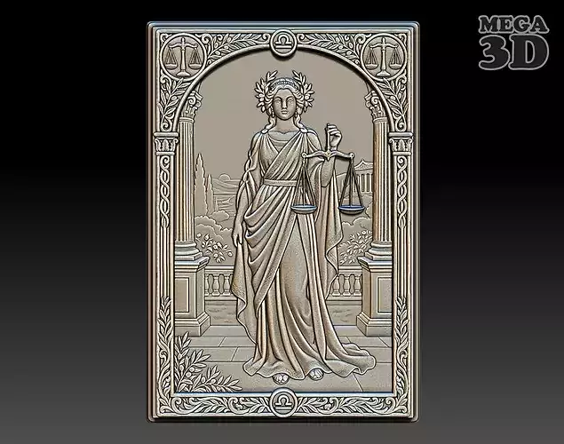 Libra Zodiac Bas Relief 260503