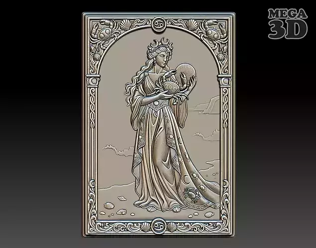Cancer Zodiac Bas Relief 260503