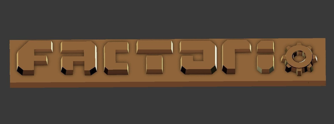 Factorio logo 3D print model