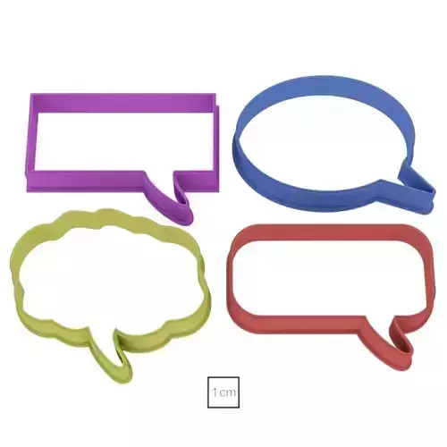 Set Cloud comics of professional cookie cutters