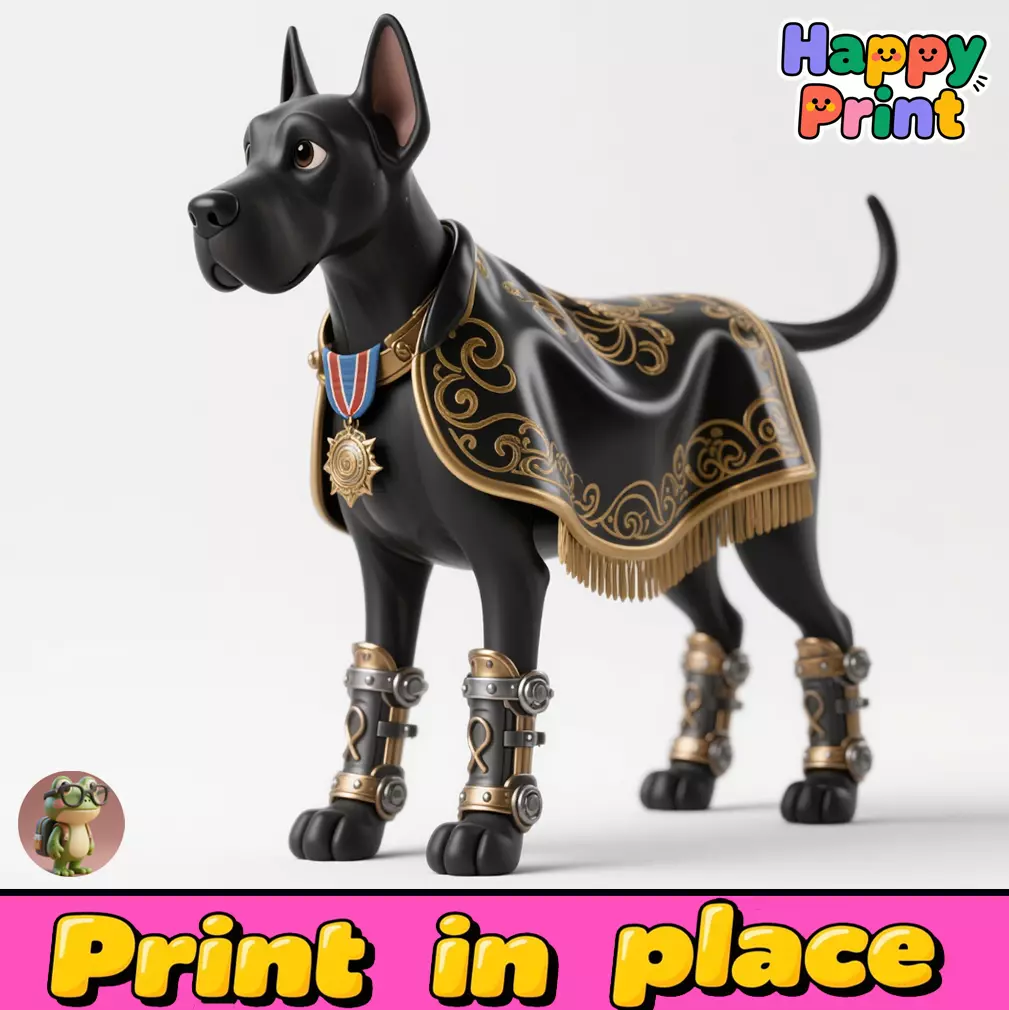 Black Doberman Inu 3D print model