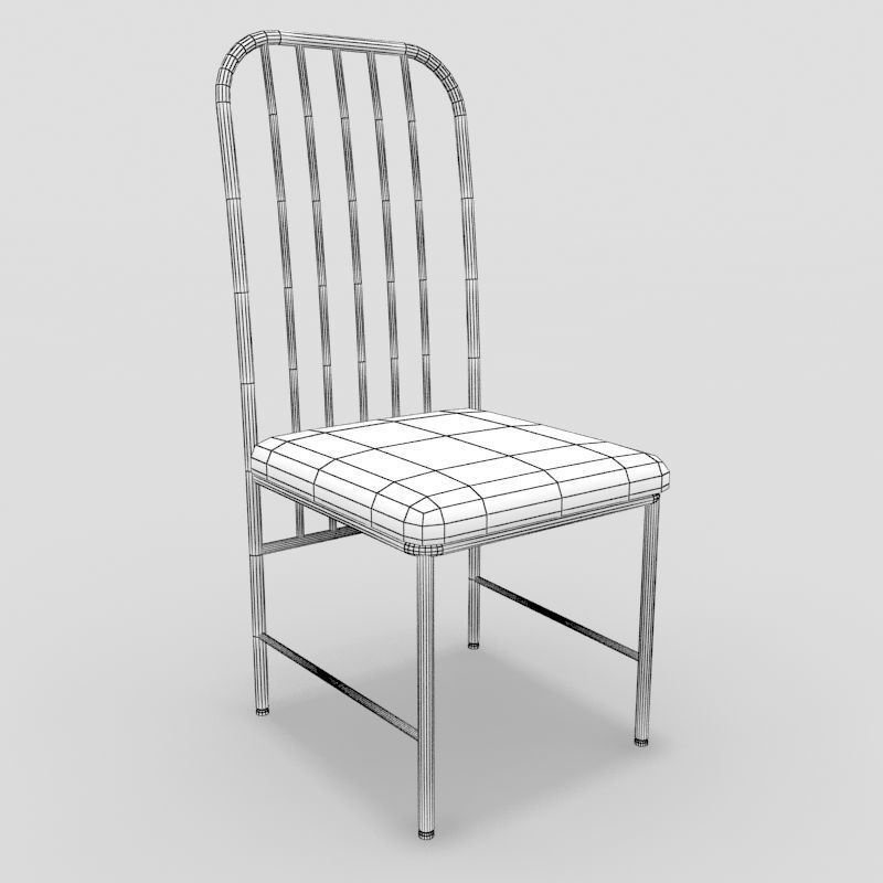 Table with Chairs 3D model_8