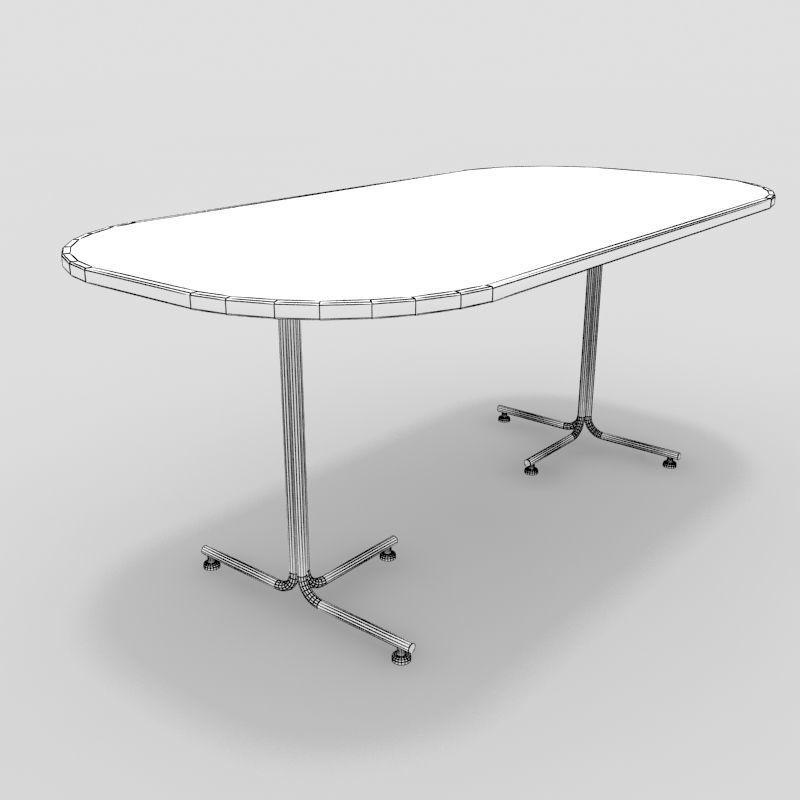 Table with Chairs 3D model_6