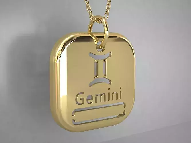 Zodiac Symbols GEMINI Birthmonth jewelry Pendant May To June