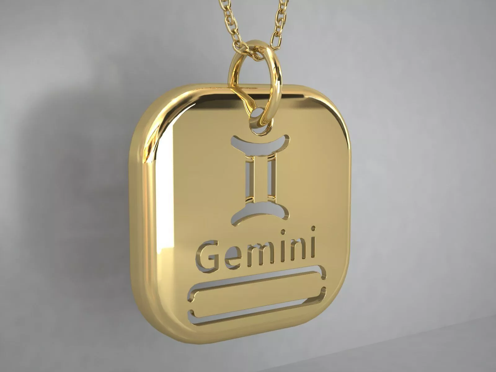 Zodiac Symbols GEMINI Birthmonth jewelry Pendant May To June 3D print model