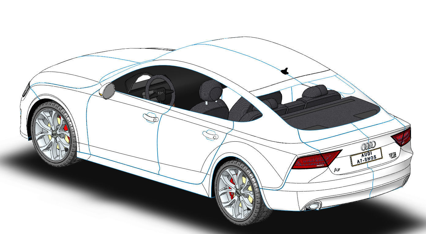 Audi A7 Sportback 3D model_10