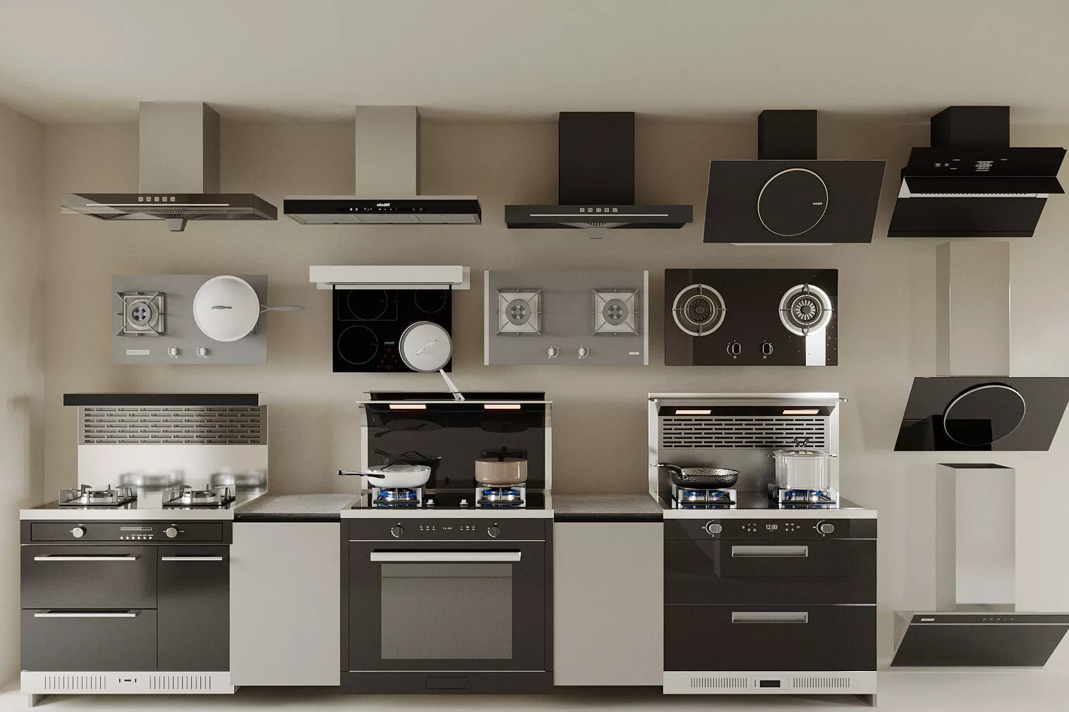 Gas stove Gas cooker Built-in gas hob 3D model