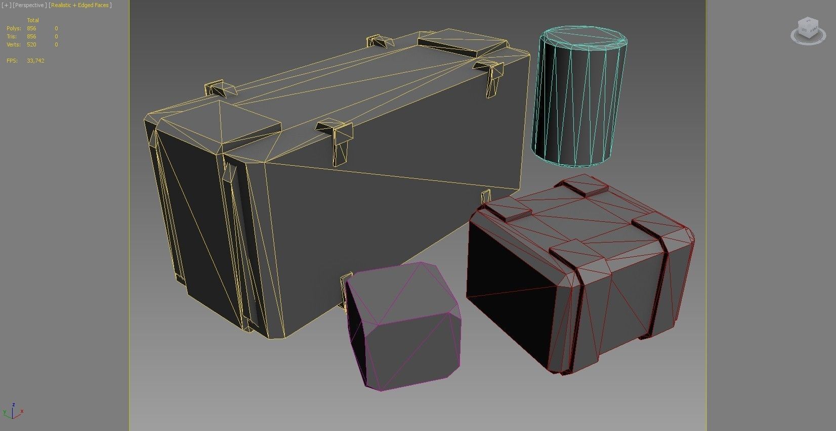 Containers pack Low Poly ver 1 Low-poly 3D model_3