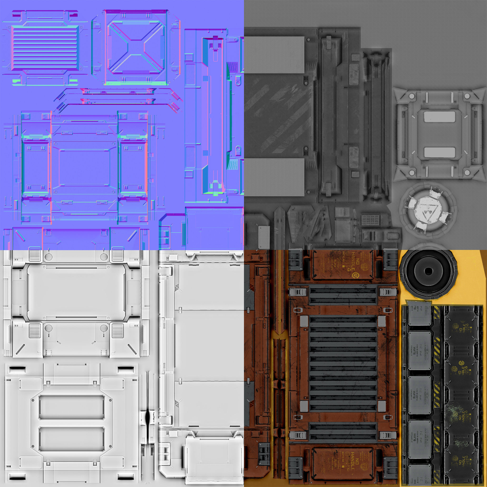 Containers pack Low Poly ver 1 Low-poly 3D model_4