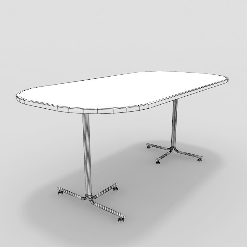 Table with Chairs 3D model_7