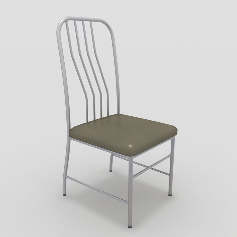 Table with Chairs 3D model_5