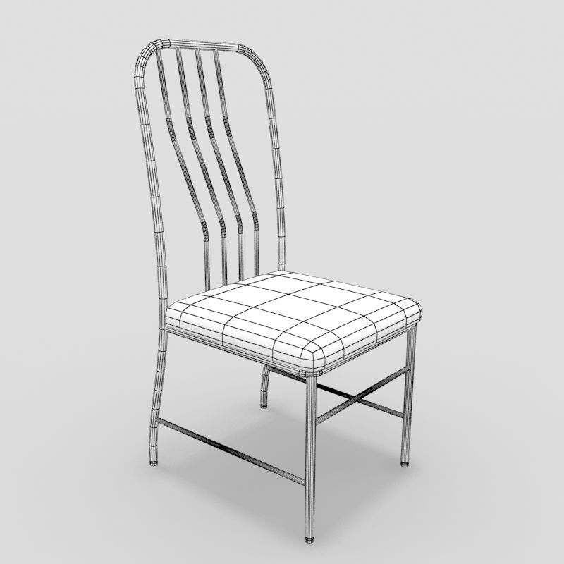 Table with Chairs 3D model_6