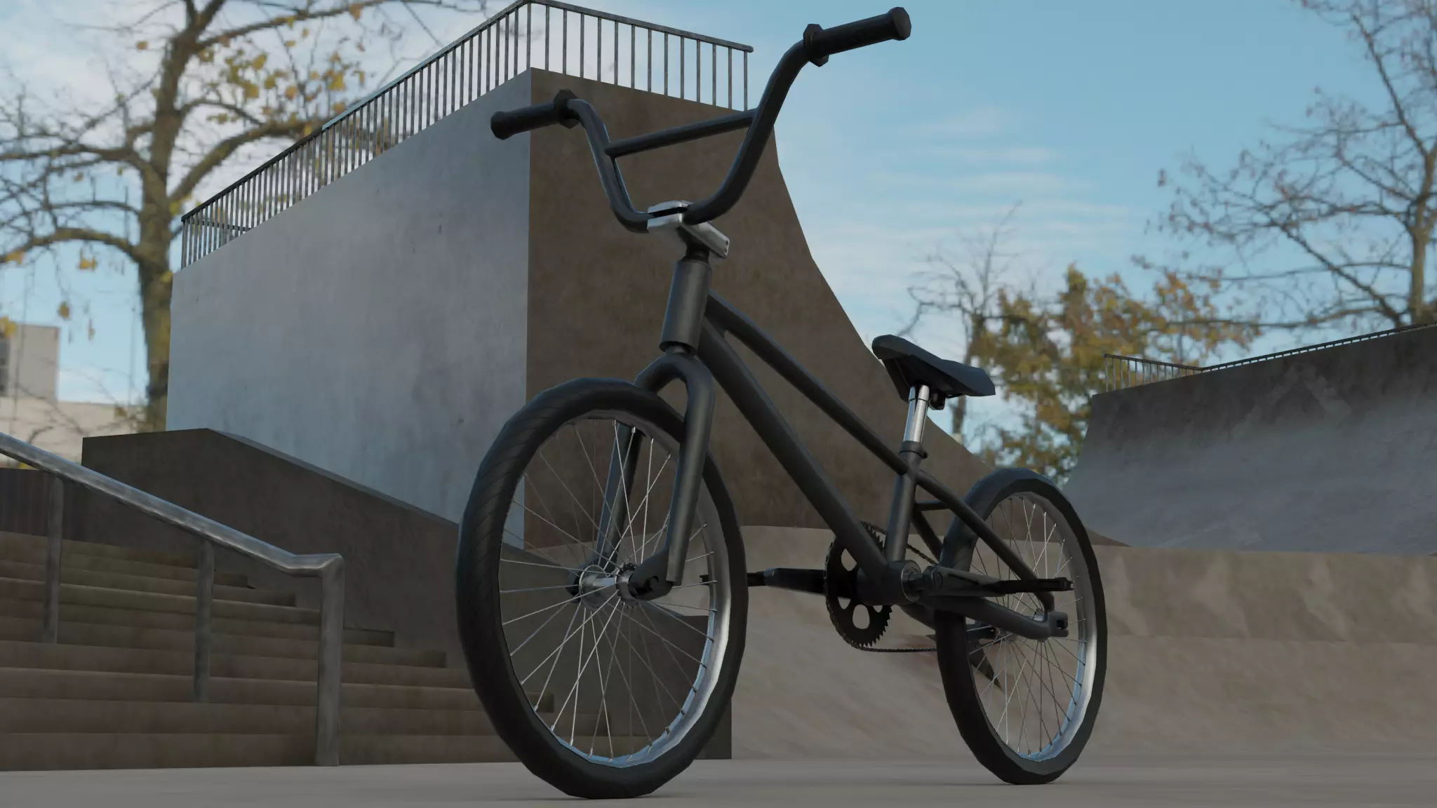 BMX 3D Full Custom RIG Low-poly 3D model