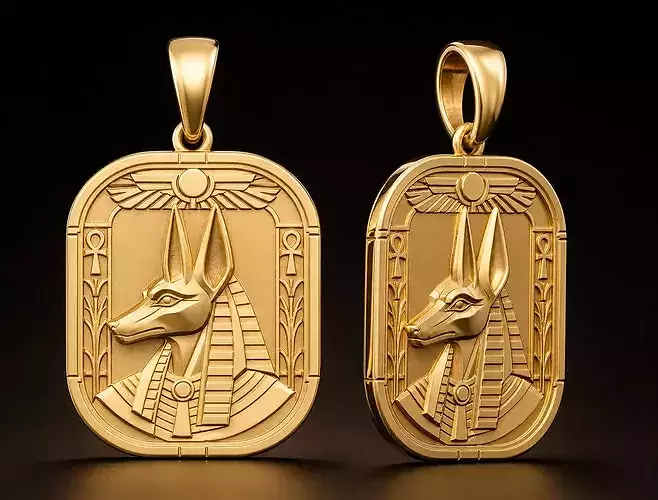 Anubis Egyptian Pendant STL